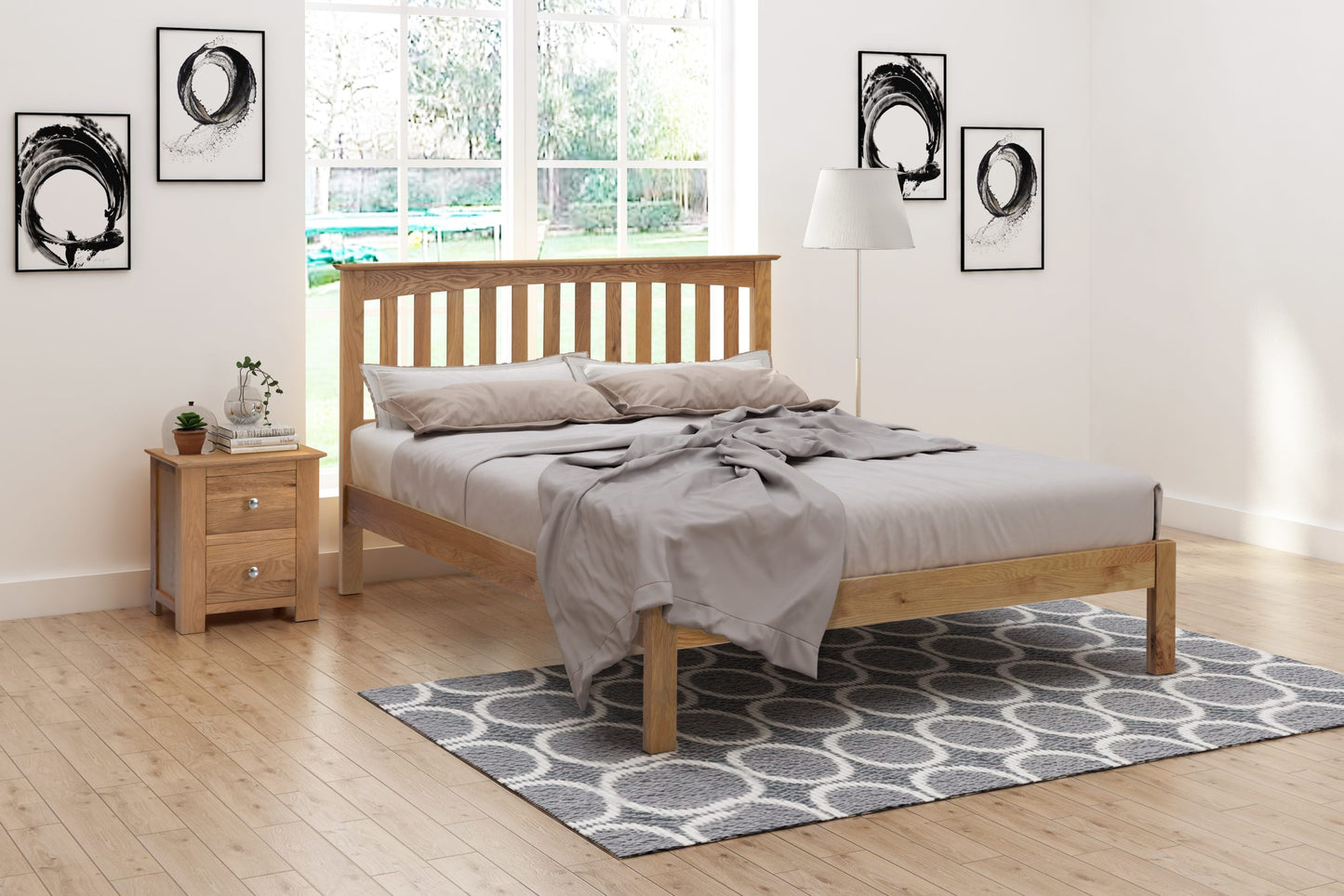 Flintshire Gladstone Solid Oak Bed Frame