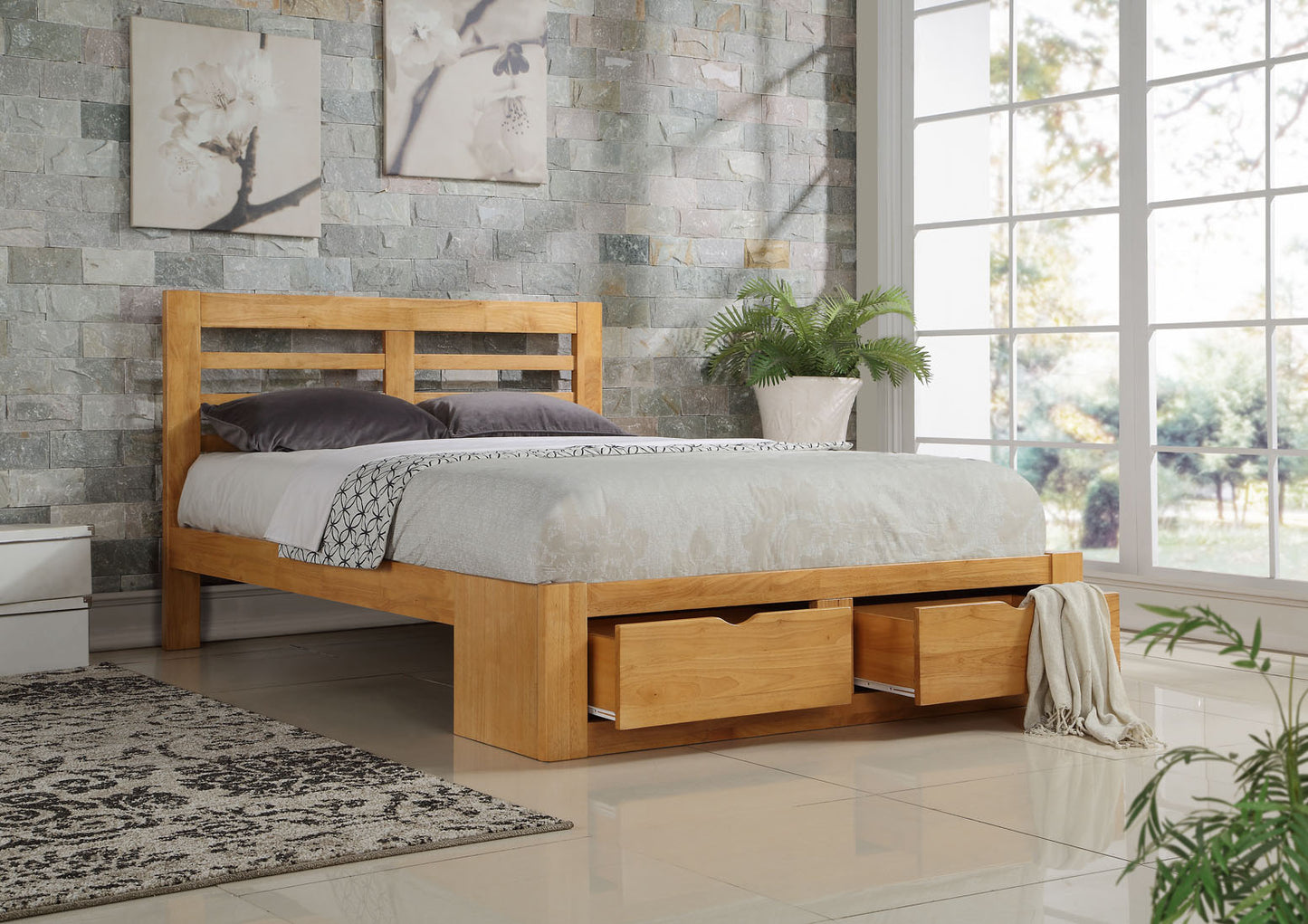 Flintshire New Bretton Wooden Bed Frame