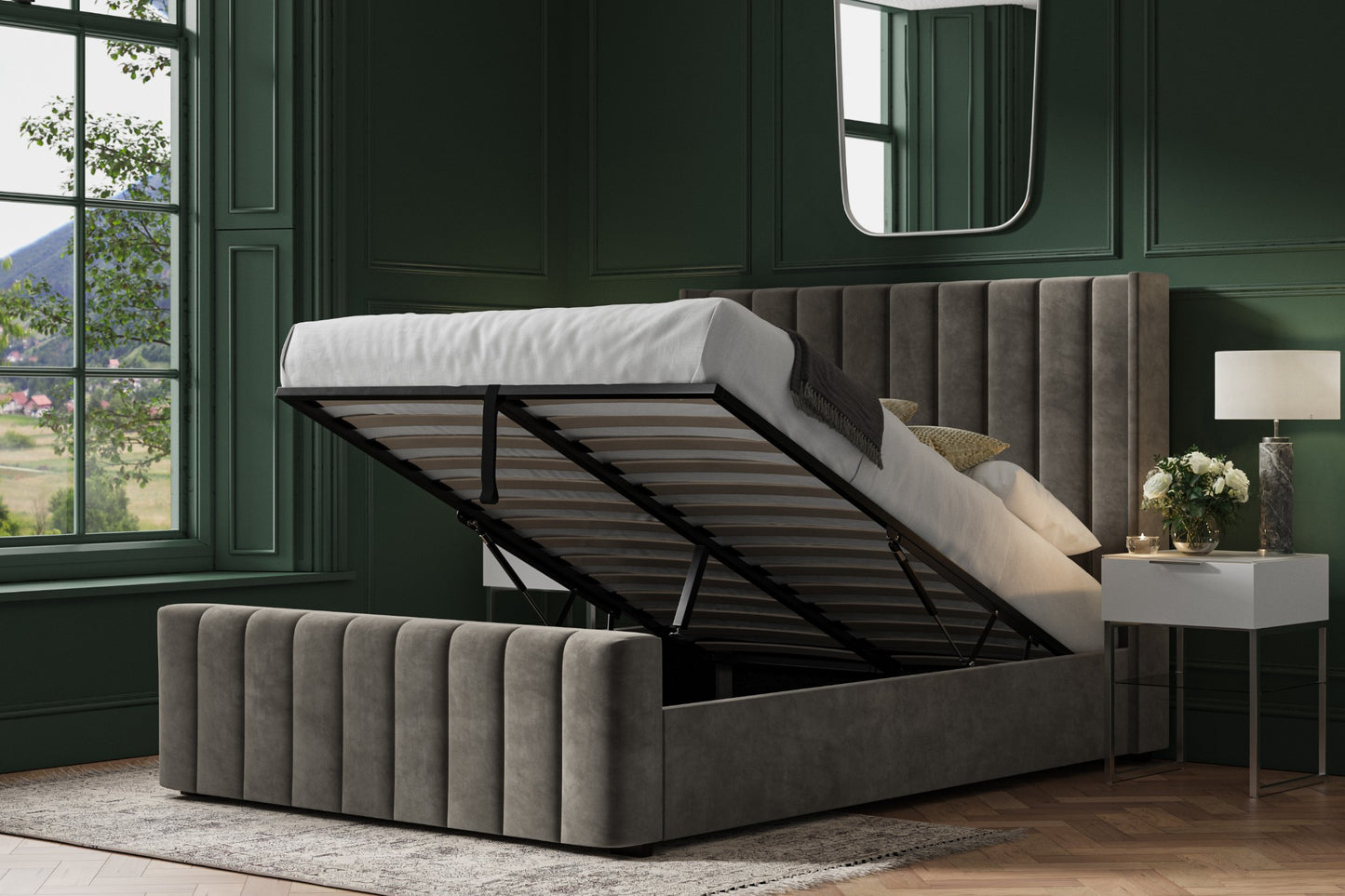 Kilworth Signature Velvet Ottoman Bed