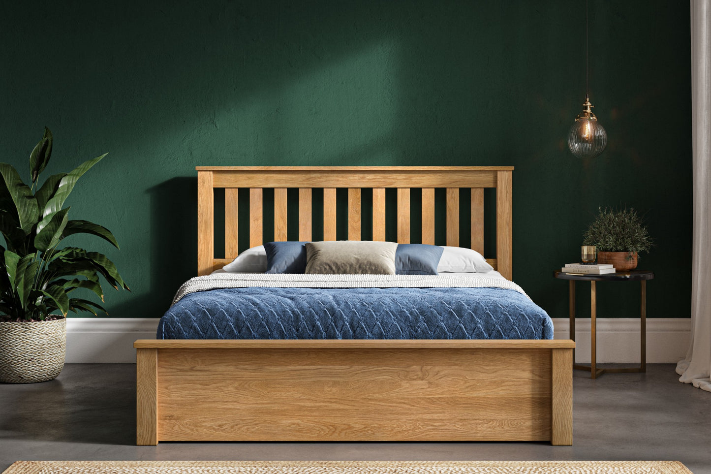 Monaco Luxury Solid Oak Ottoman Bed